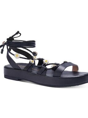 Kate Spade Daisy Sprinkles Strappy Sandals, Black